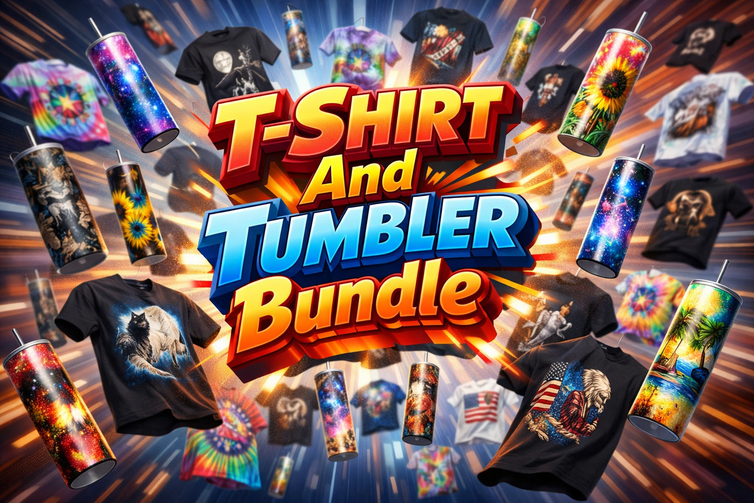 DTF Printed T-Shirt & 20oz Skinny Tumbler Bundle